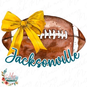 Coquete Futebol PNG | Futebol PNG de Jacksonville | Design de futebol americano | Clipart de futebol e arco | Arquivo digital da equipe esportiva da Flórida