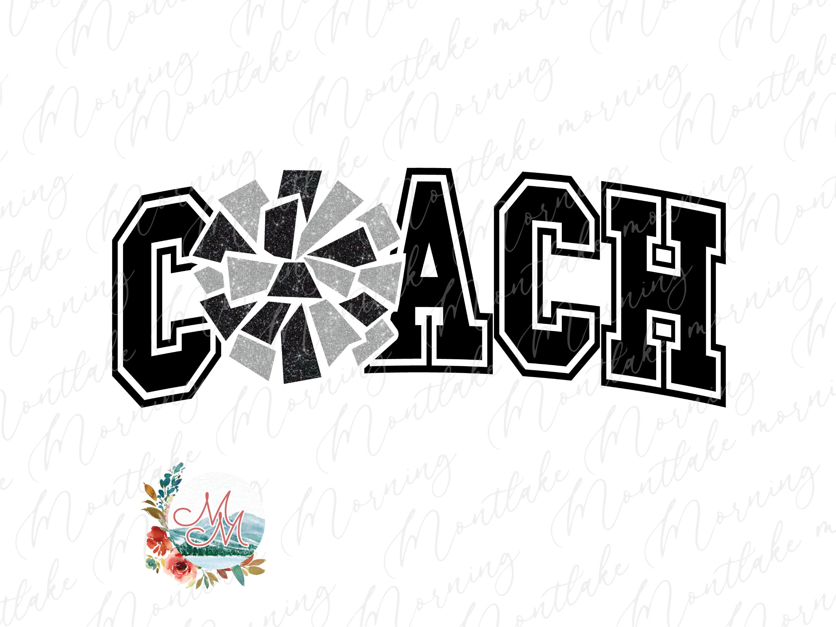 Coach Rj Lettering Design Cheerleading Coach PNG | Cheer Coach Sublimation | Cheerleader Pom Pom ...