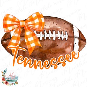 Futebol PNG do Tennessee | Arquivo de design digital de futebol americano Coquette Tennessee | Sublimação da equipe esportiva do Tennessee | Baixar clipart de arco de futebol