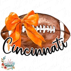 Coquete Futebol PNG | Futebol PNG de Cincinnati | Design de futebol americano | Clipart de futebol e arco | Arquivo Digital de Equipe Esportiva | Ohio PNG