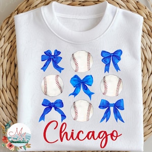 Chicago Baseball PNG / Chicago Baseball DTF DTG Sublimazione / Chicago Baseball e fiocco / Download del file di progettazione digitale della squadra sportiva di Chicago