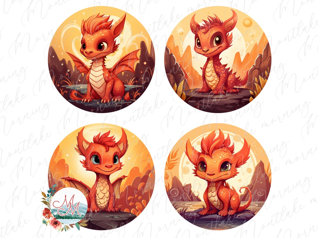 Dragon PNG Bundle | Cute Baby Dragon Sublimation | Dragon Digital ...
