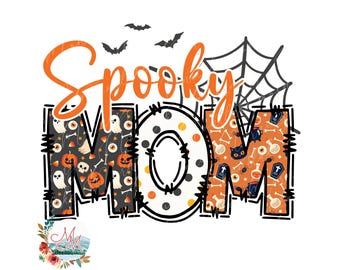 Griezelige moeder Halloween, png | Halloween Mommy and Me-sublimatie | Herfst T-shirt mama en ik | Halloween Mama ontwerpbestand | Digitaal Halloween-bestand