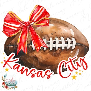 Coquette Futebol PNG | Kansas City Futebol PNG | Design de Futebol Americano | Clipart de Futebol e Arco | Arquivo Digital de Time Esportivo | Missouri