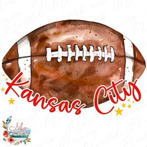 Football PNG | Kansas City Football PNG |American Football Design | Missouri Sports Team Digital File | Missouri Football Design Download