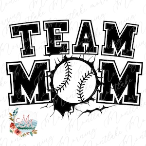 PNG da mãe do time de beisebol para sublimação | Temporada de beisebol png | Camiseta esportiva | Design digital da vida do beisebol | Arquivo bonito da mãe do beisebol png