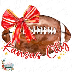 Coquette Futebol PNG | Kansas City Futebol PNG | Design de Futebol Americano | Clipart de Futebol e Arco | Arquivo Digital de Time Esportivo | Missouri