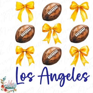 Coquete Futebol PNG | Los Angeles Futebol PNG | Design de futebol da Califórnia | Clipart de futebol americano e arco | Arquivo Digital de Equipe Esportiva