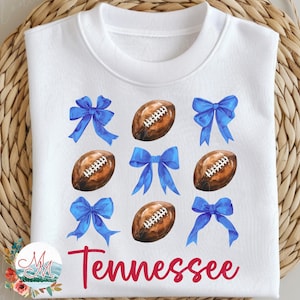 Futebol PNG do Tennessee | Arquivo de design digital de futebol americano Coquette Tennessee | Sublimação da equipe esportiva do Tennessee | Baixar clipart de arco de futebol