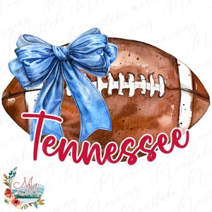 Futebol PNG do Tennessee | Arquivo de design digital de futebol americano Coquette Tennessee | Sublimação da equipe esportiva do Tennessee | Baixar clipart de arco de futebol
