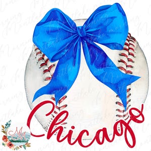 Chicago-honkbal, png-bestand | Chicago Baseball DTF DTG-sublimatie | Honkbal en boog uit Chicago | Digitaal ontwerpbestand Chicago Sports Team downloaden