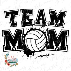 Equipe de vôlei PNG para sublimação | Temporada de voleibol png | Camiseta esportiva | Design Digital da Vida no Voleibol | Mãe fofa de voleibol png
