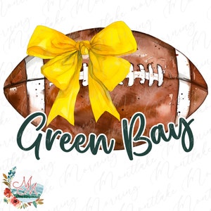 Coquete Futebol PNG | Futebol PNG do Green Bay | Projeto de futebol de Wisconsin | Clipart de futebol americano e arco | Arquivo Digital de Equipe Esportiva