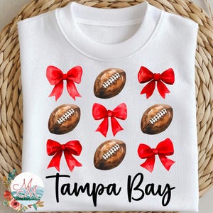 Tampa Bay Fußball PNG | Kokette Florida Football | Tampa Bay Fußball Sublimation | Fussbälle mit Bögen Clipart | Sport-Team-Digital-Datei