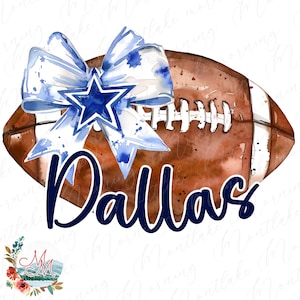 Sublimação de Futebol Dallas | Coquete Futebol PNG | Design feminino do futebol de Texas de <br> Entrega Rápida? Clipart de futebol e arco | Arquivo Digital de Equipe Esportiva