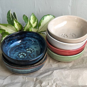 Handmade Ceramic Cat bowl with cat paws Custom PREORDER  | Cat food dish, Ceramic Sauce Dish, ring dish