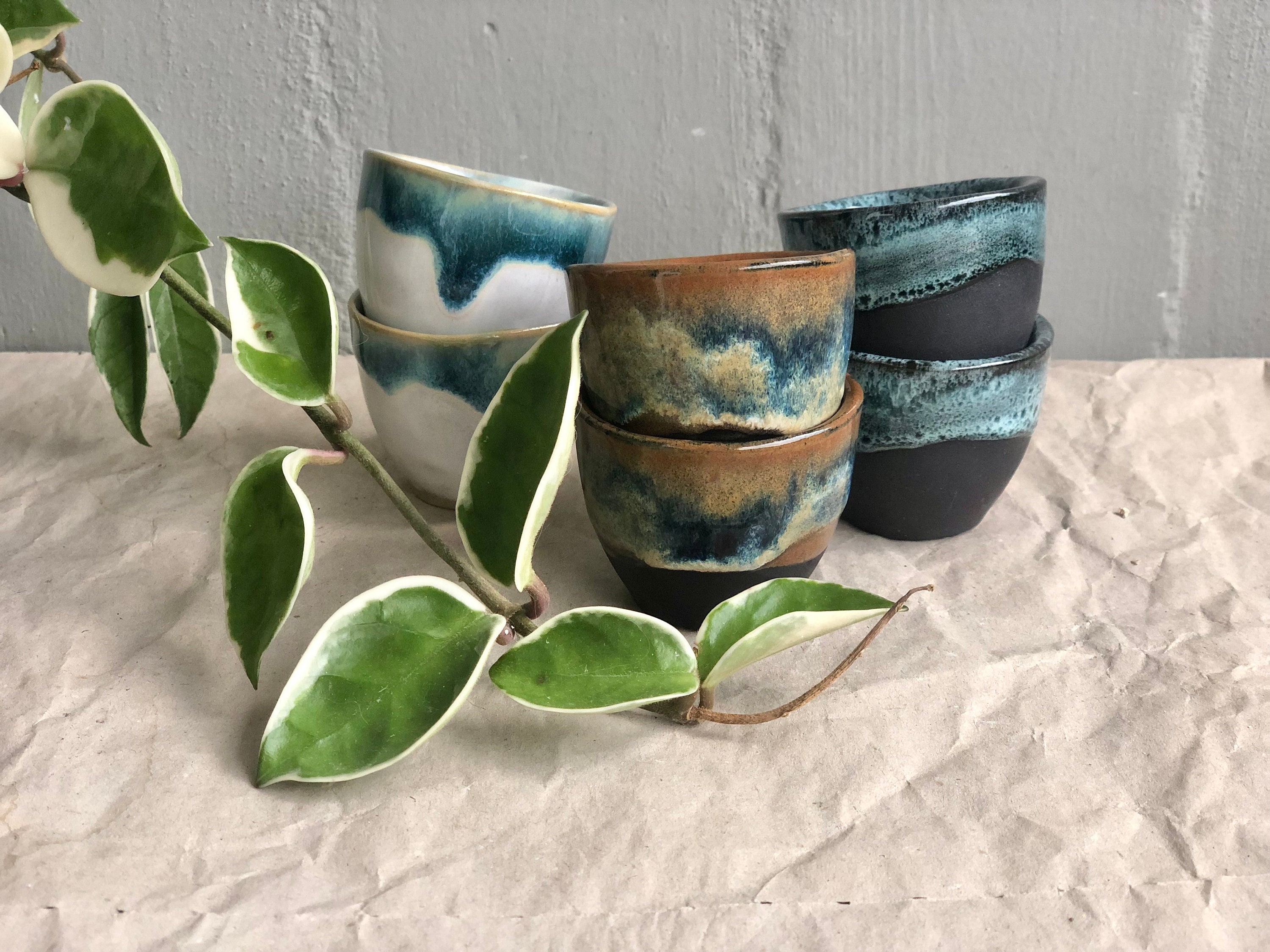 Ceramic Espresso Cups, handmade mug, gift for coffe lover, coffe mug set