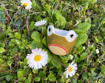 Frog-espressokop, kikkervormige keramische mok