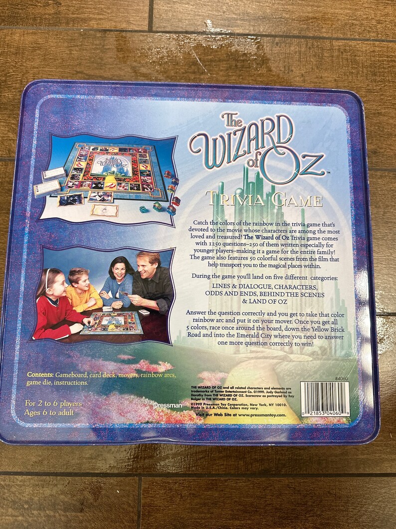 The Wizard of Oz Trivia Game Fun for Everyone Etsy
