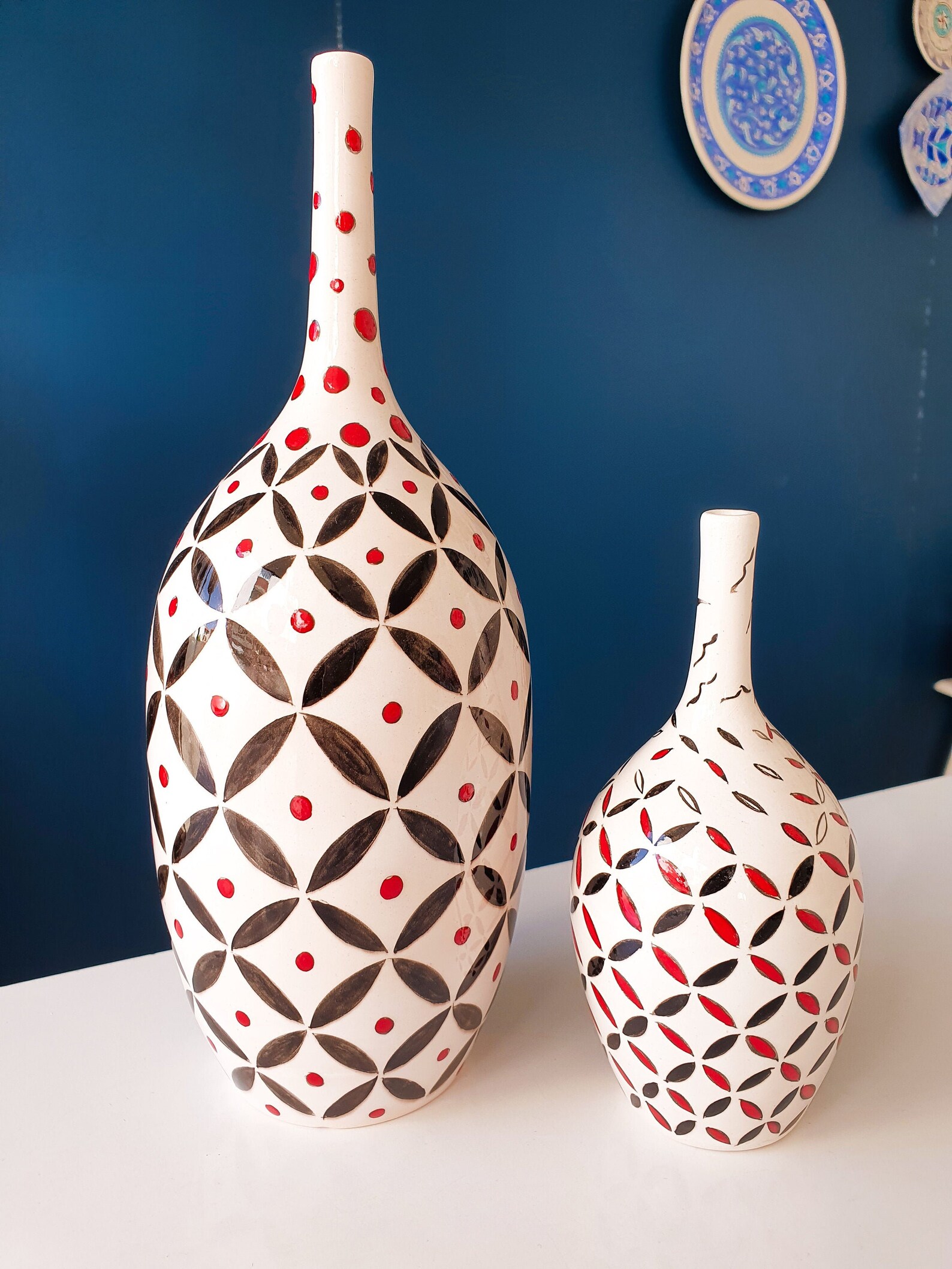 Personalised Handmade Vase Turkish Ceramic Vase Iznik Vase Etsy