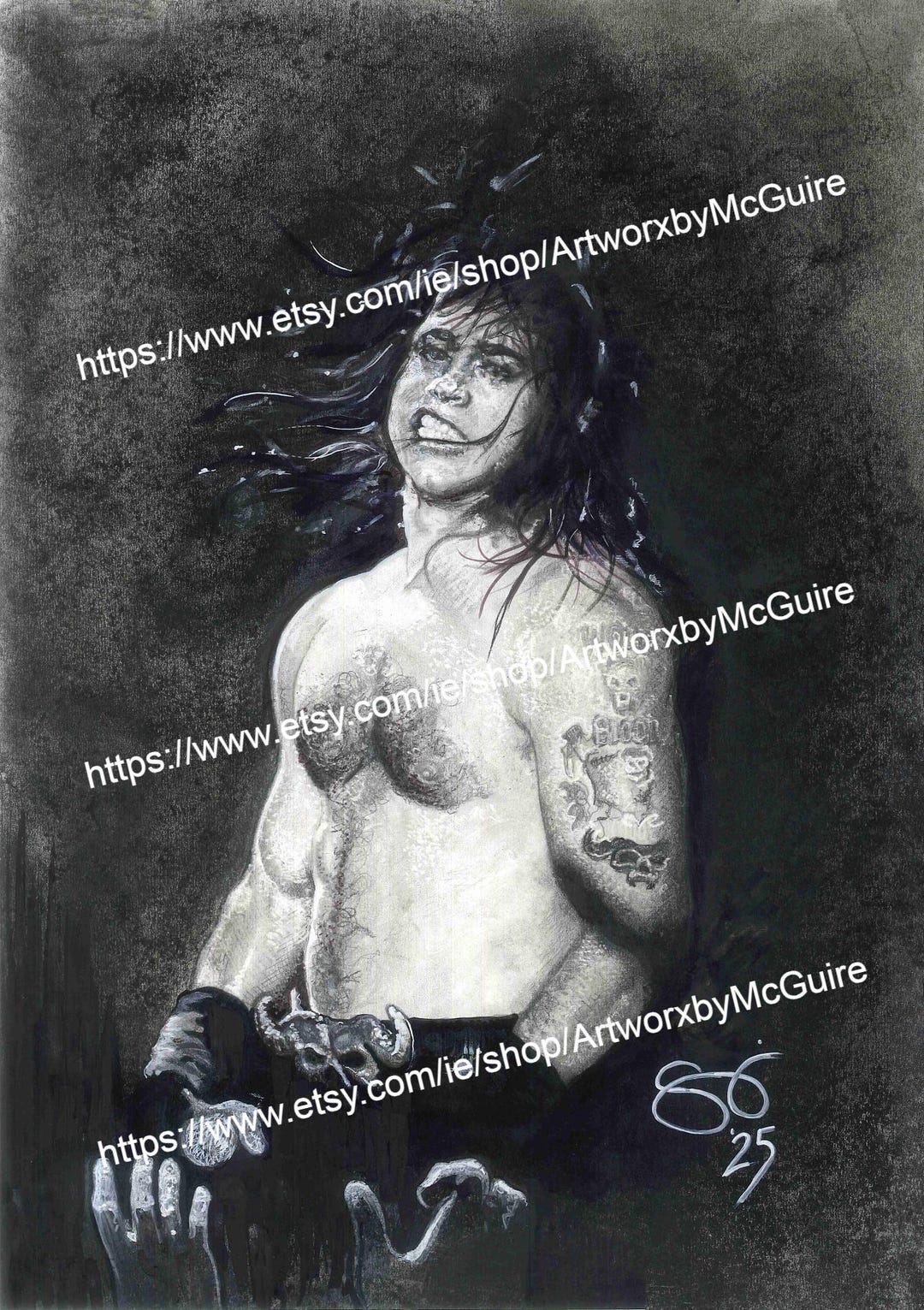 ※Glenn Danziggさん専用 Glenn Danzig of Danzig (2025) - A3 (print) Artwork Monochrome - Etsy