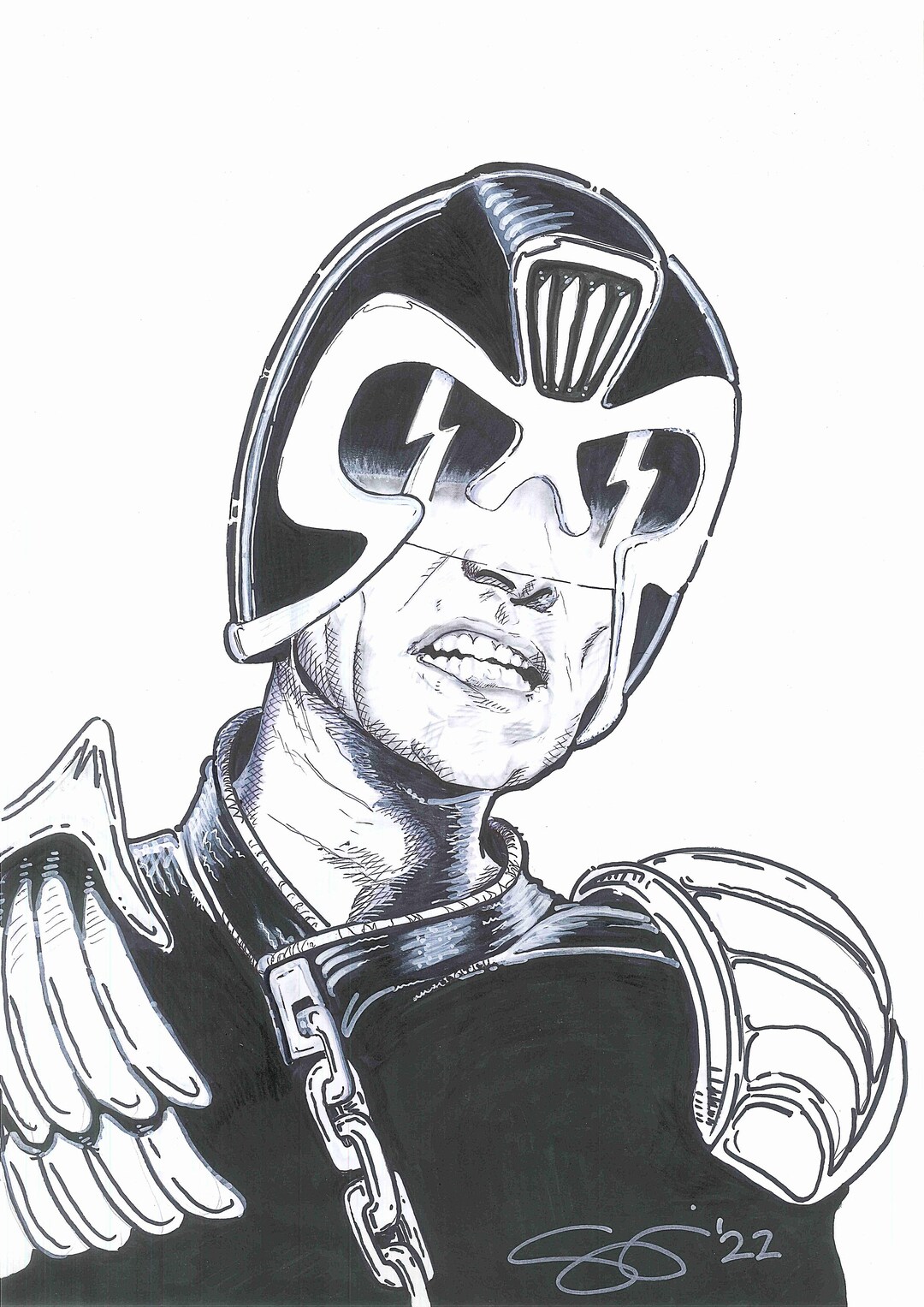 Judge Dredd 1977 eastwood, Print - Etsy