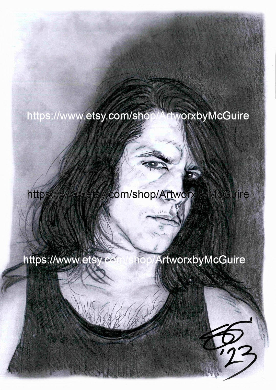 Glenn Danzig of Danzig, Misfits & Samhain- A4 Original Artwork