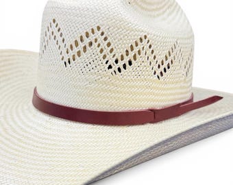 Adjustable Leather Hatband, Bridle Leather Hatband, U.S. Leather Hatband, 1/2" Leather Hatband, Vegetable Tanned Leather Hatband