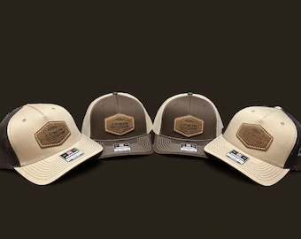 Bulk Leather Patch Hats, Richardson 112 Trucker Hats, Custom Promotional Hats, Personalized Richardson 112 Hats, US Leather Patch Hats