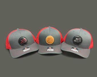 Business Leather Patch Hats, Richardson 112 Trucker Hats, Custom Promotional Hats, Personalized Richardson 112 Hats, US Leather Patch Hats
