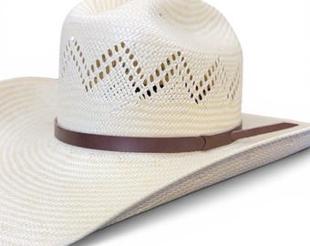 Adjustable Leather Hatband, Bridle Leather Hatband, U.S. Leather Hatband, 1/2" Leather Hatband, Vegetable Tanned Leather Hatband