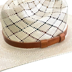 Adjustable Leather Hatband, Bridle Leather Hatband, U.S. Leather Hatband, 3/4" Leather Hatband, Vegetable Tanned Leather Hatband