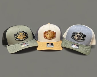 Bulk Leather Patch Hats, Richardson 112 Trucker Hats, Custom Promotional Hats, Personalized Richardson 112 Hats, US Leather Patch Hats