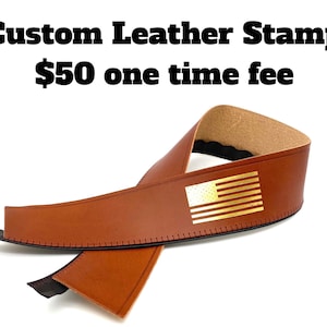 Custom Leather Stamp, Personalized Stamp, Leather Stamp for Sweatbands, One time fee, Min order of 24 sweatbands