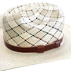 Adjustable Leather Hatband, Bridle Leather Hatband, U.S. Leather Hatband, 3/4&quot; Leather Hatband, Vegetable Tanned Leather Hatband