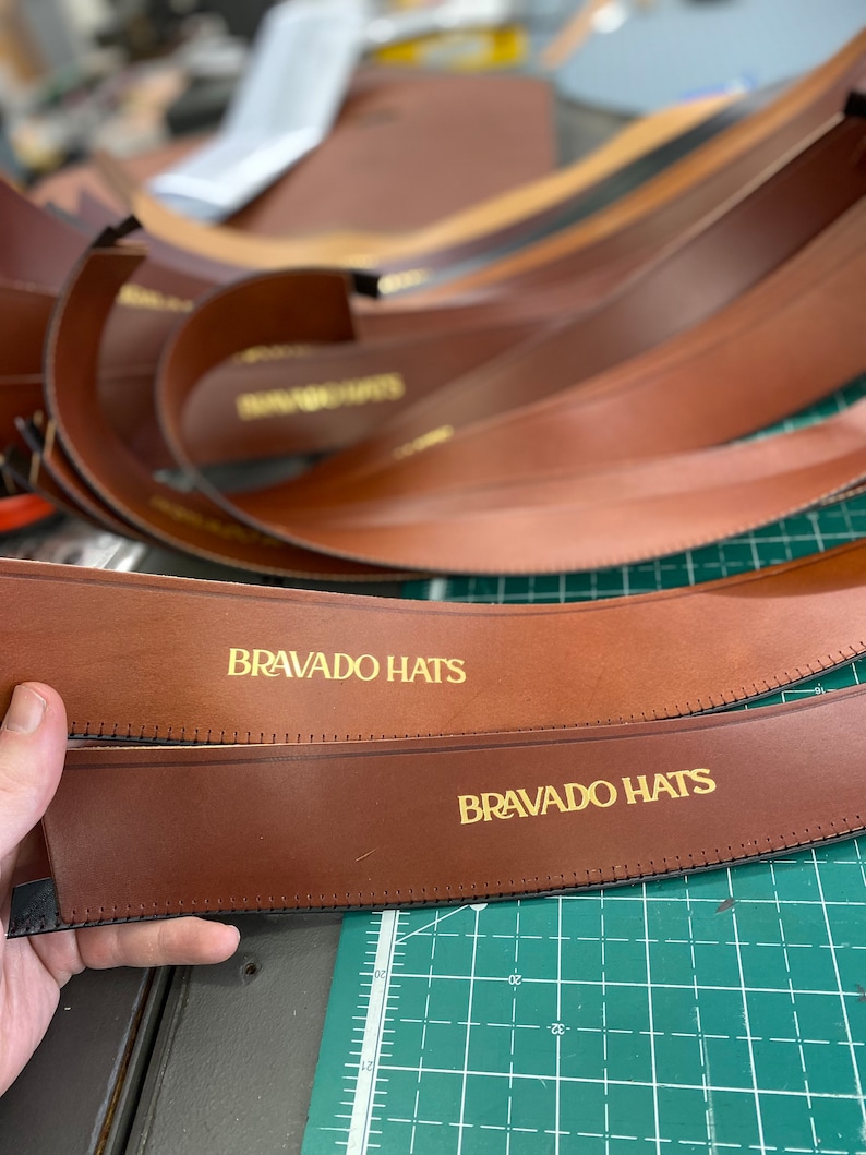 Bulk Leather Sweatbands Reeded Leather Sweatband Estitch Etsy