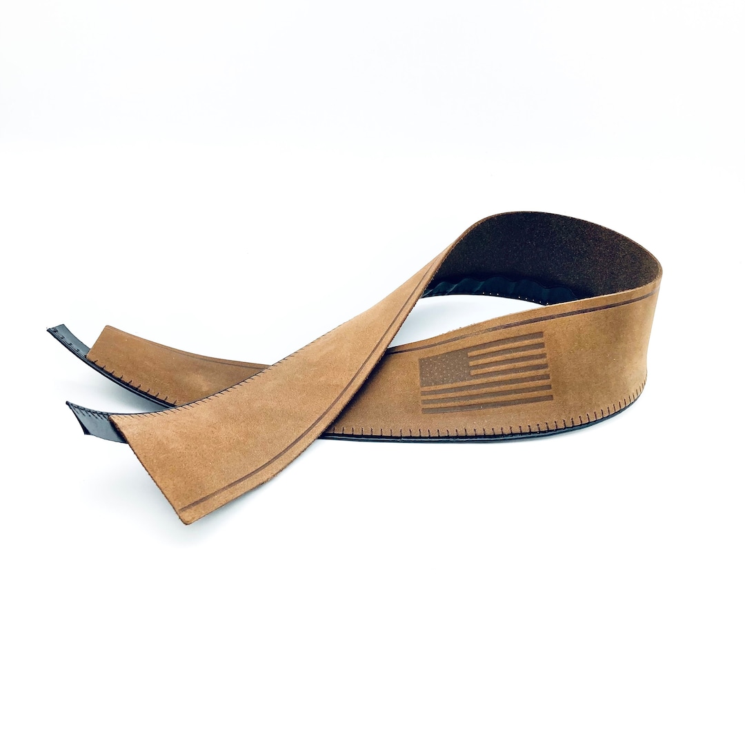 Calf Leather Sweatband, Reeded Leather Sweatband, Estitch Leather