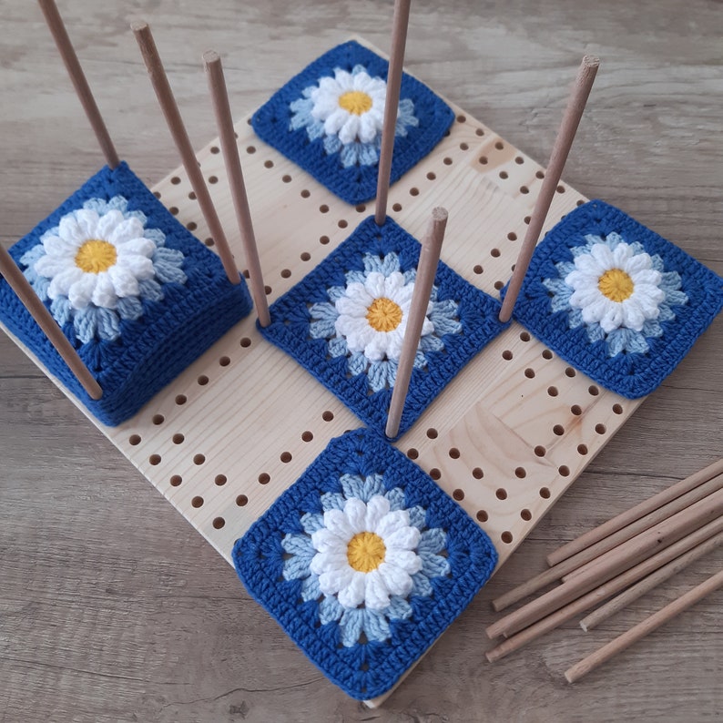 Crocheted 3D Daisy Granny Squares Daisy Granny Square Kit Etsy