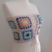 Crochet Top, Crochet Tube Top, Crochet Strapless Top, Crochet Corset Top, Granny Square Summer Top, Crochet Summer Top, Summer Tube Top 