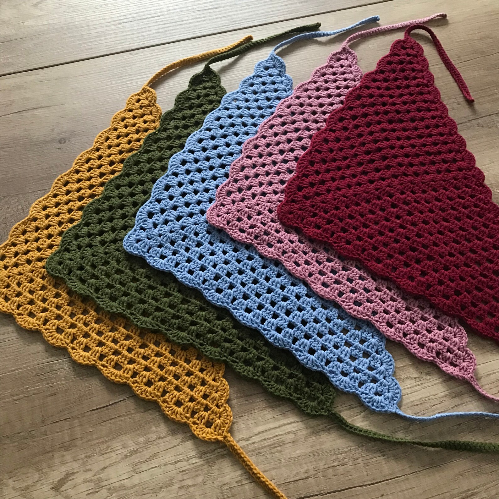 Crochet Hair Bandana Pattern Beginner Hair Kerchief Pattern Etsy