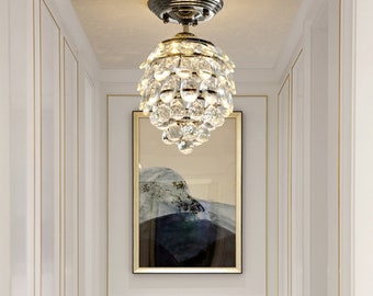 Clear Crystal Hallway Ceiling Light