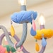 Chandelier Light, Chandelier, Pastoral K9 Crystal Hang Lighting Ceiling Light Children's Room 6 Arms Creative Button Colourful Chandeliers(Macarone 8 Head,73 * 60cm