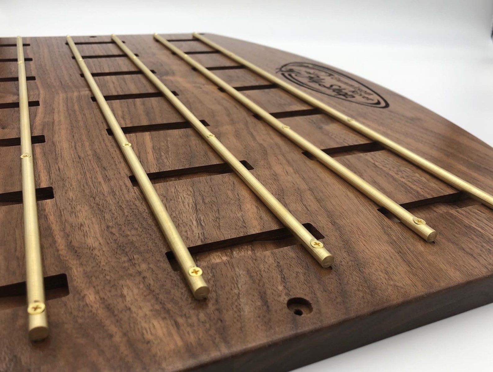 Custom Fly Fishing Reel Holder Walnut and Brass 21 Reel Etsy