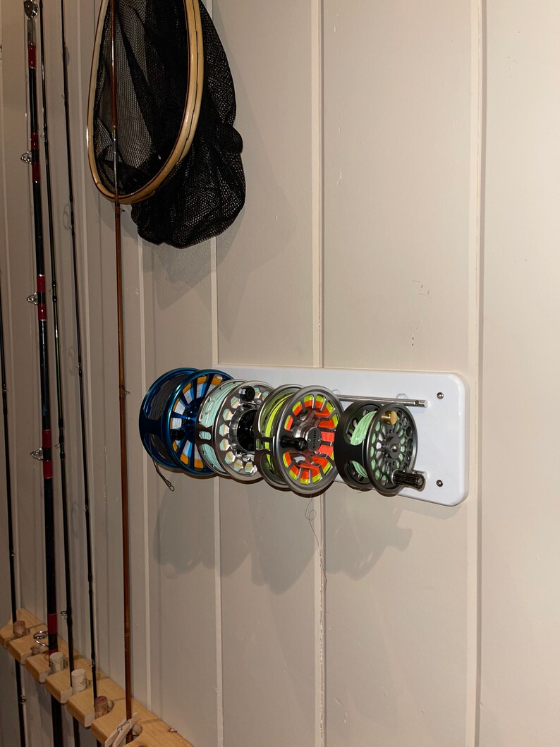 Fly Reel Storage Rack Fishing Gear Organization and Storage KING