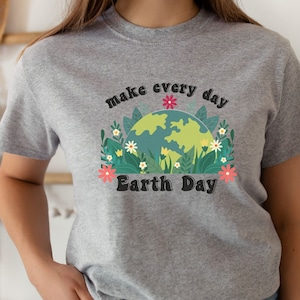 Environmental Shirt | Earth Day Gift | Mother Gaia Kindness Gift | Flower Planet Tee | Earth Awareness Gift | Save The Planet Shirt