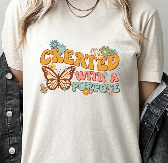 Created With a Purpose Retro T Shirt Created With a Purpose Retro T Shirt