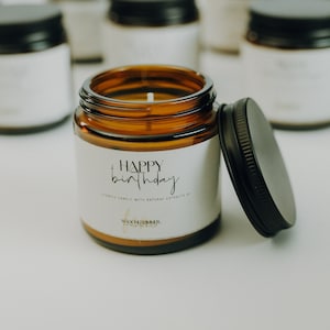 Scented candle with saying medium