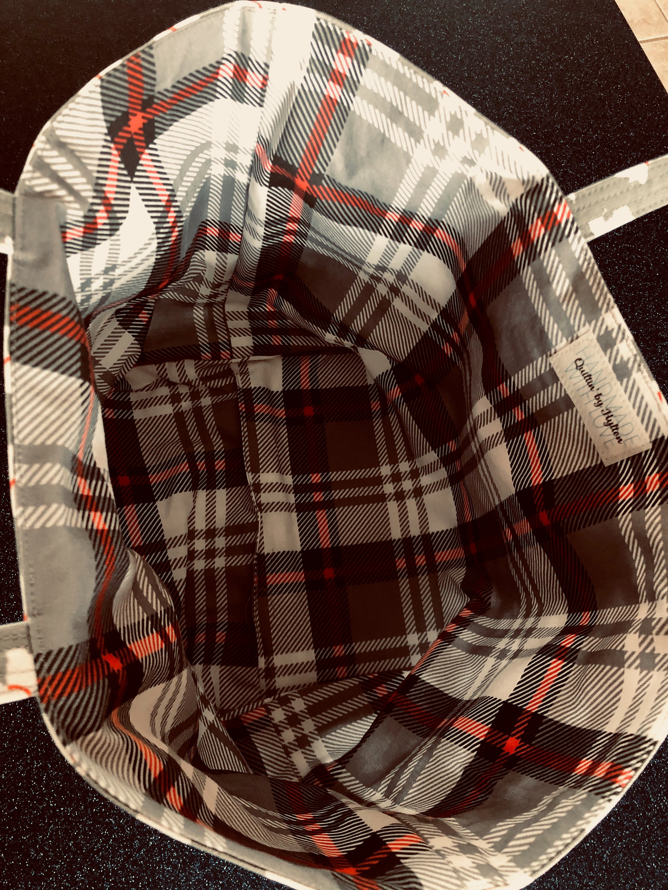 Chubby Tote Bag, Medium Size, Scotty Dogs, Linen Cotten Canvas