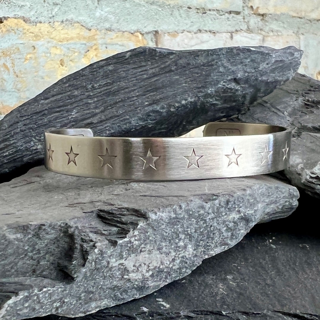 Star Cuff Bracelet in REAL Bronze Aluminum Copper Brass Etsy