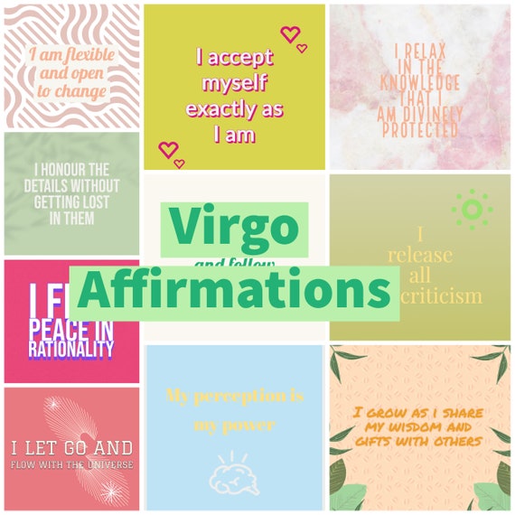 10 Printable Virgo Affirmation Cards Positive Quotes Etsy